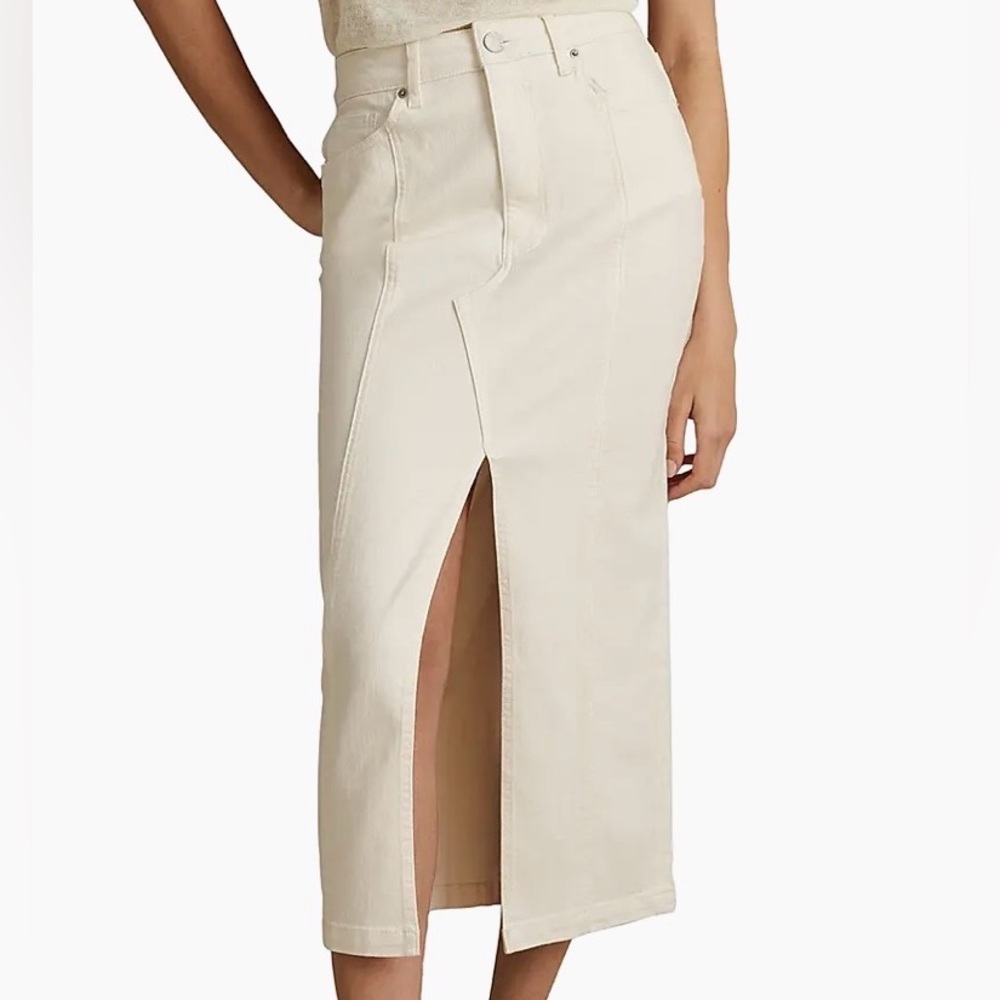 NWT Reiss Danica Denim midi skirt
